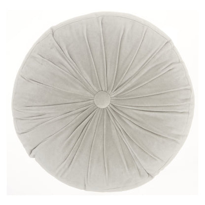 16" X 16" Light Gray Round Velvet