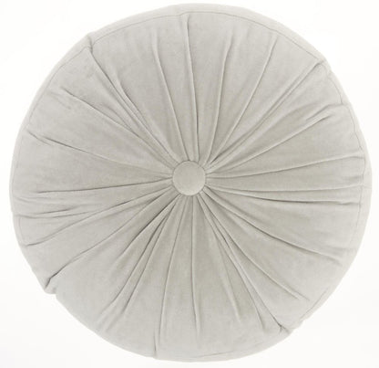 16" X 16" Light Gray Round Velvet