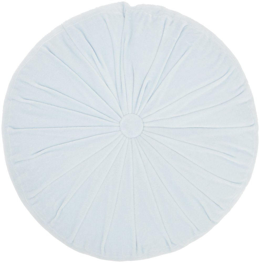 16" Periwinkle Tufted Round Throw Pillow