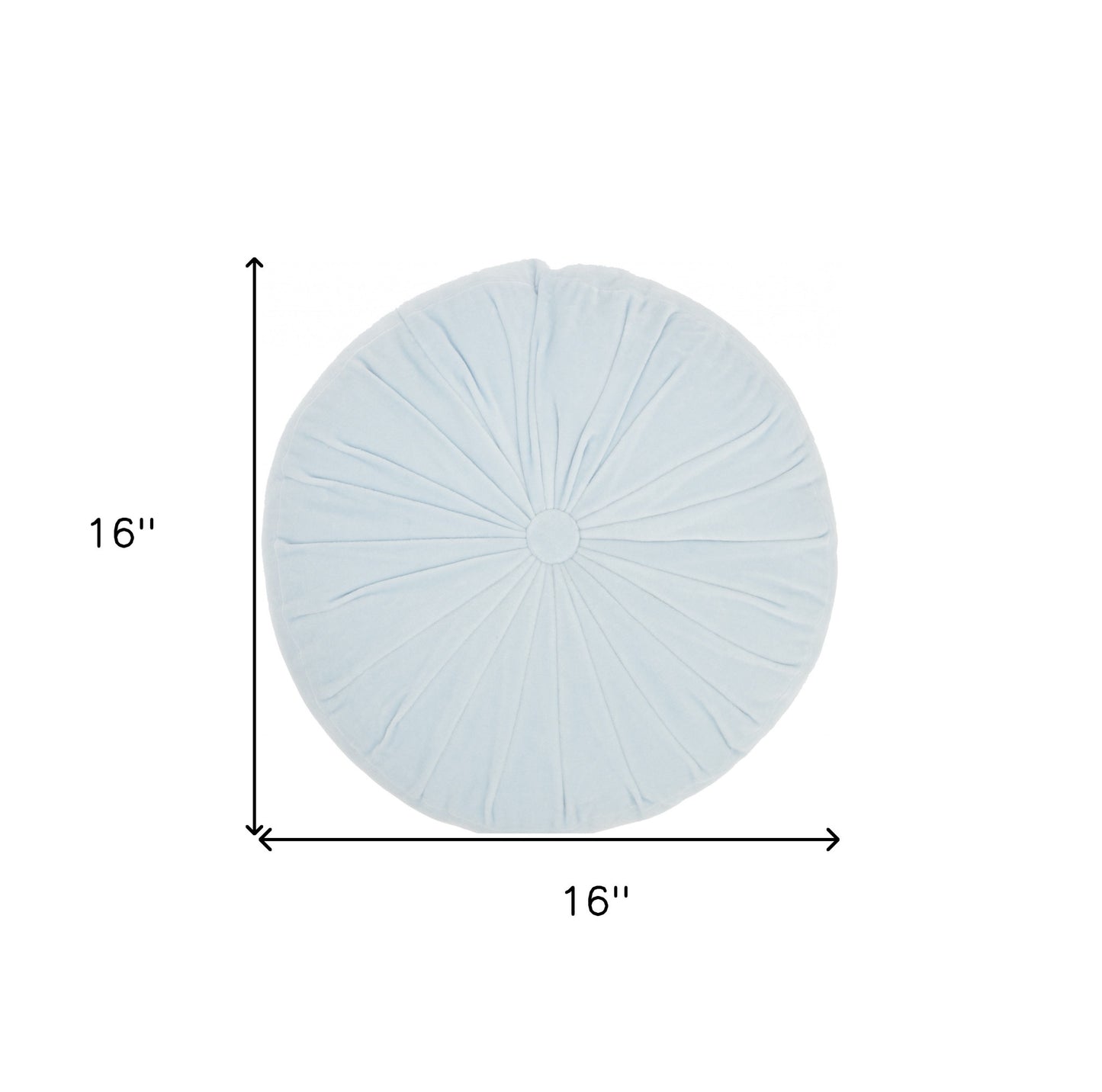 16" Periwinkle Tufted Round Throw Pillow