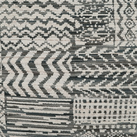 D.V. KAP HOME 3863-C-YARD Hallston Fabric - Charcoal Global, Farmhouse  Grey   - Hallston