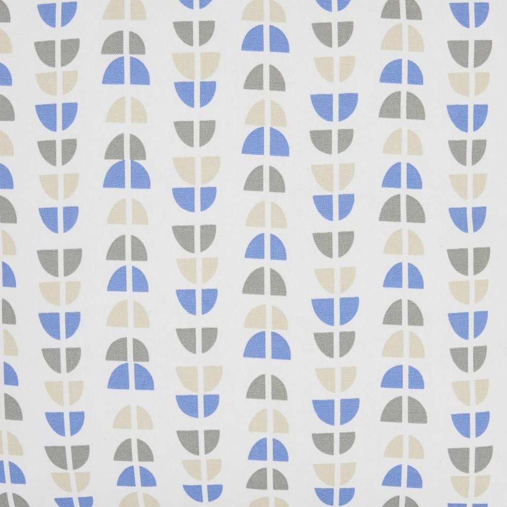 Blue And Taupe Geo Lines Throw Pillow