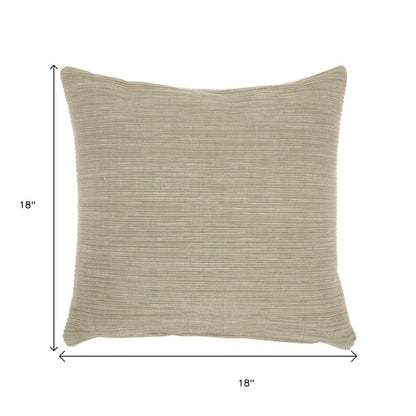 Taupe Distressed Stripes Throw Pillow