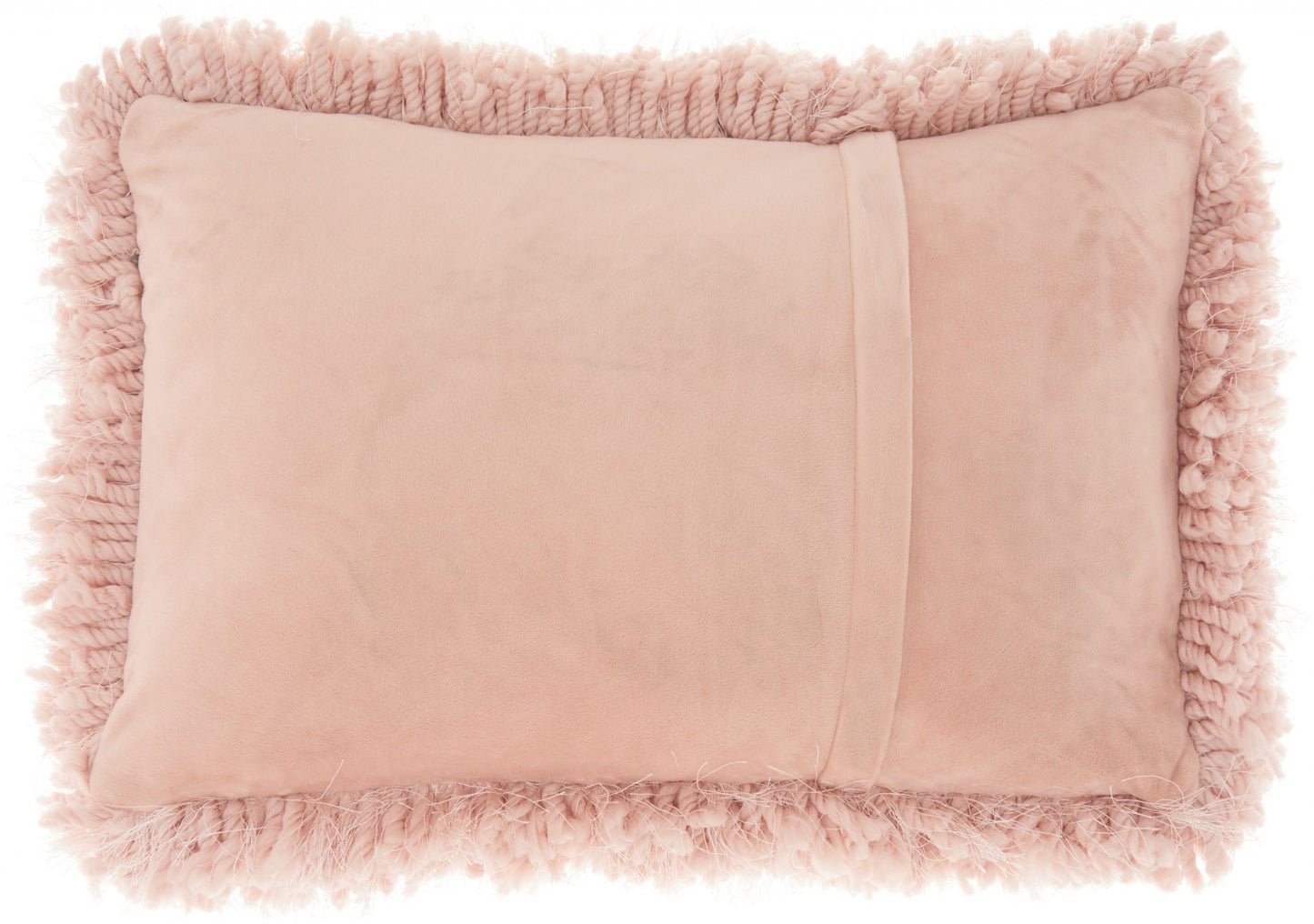 14" X 20" Mauve Knubby Plush Throw Pillow