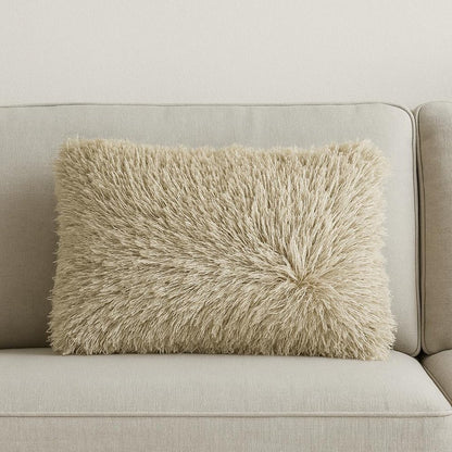 14" X 20" Beige Throw Pillow