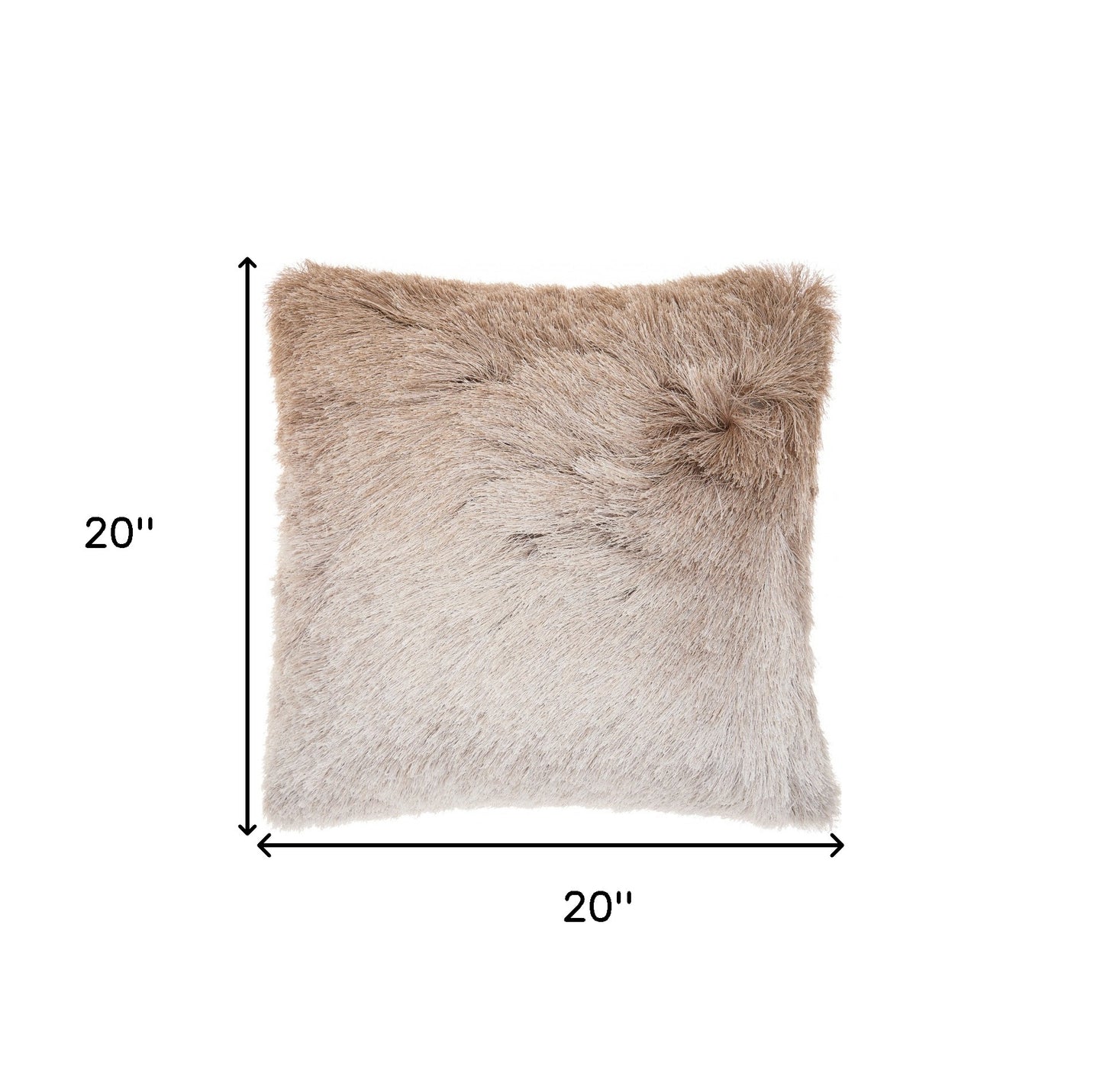 20" Beige Throw Pillow