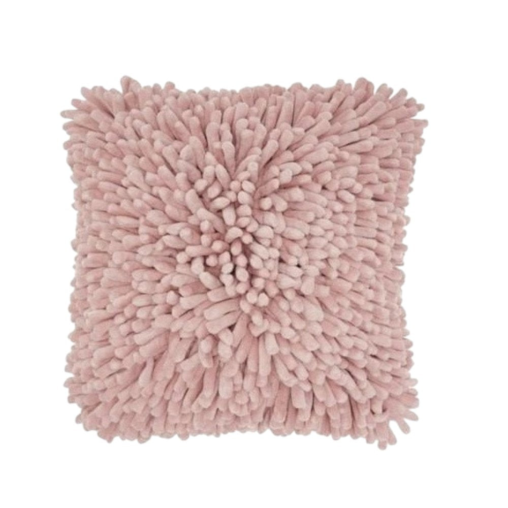 20" Pale Pink Soft Nubby Shag Throw Pillow