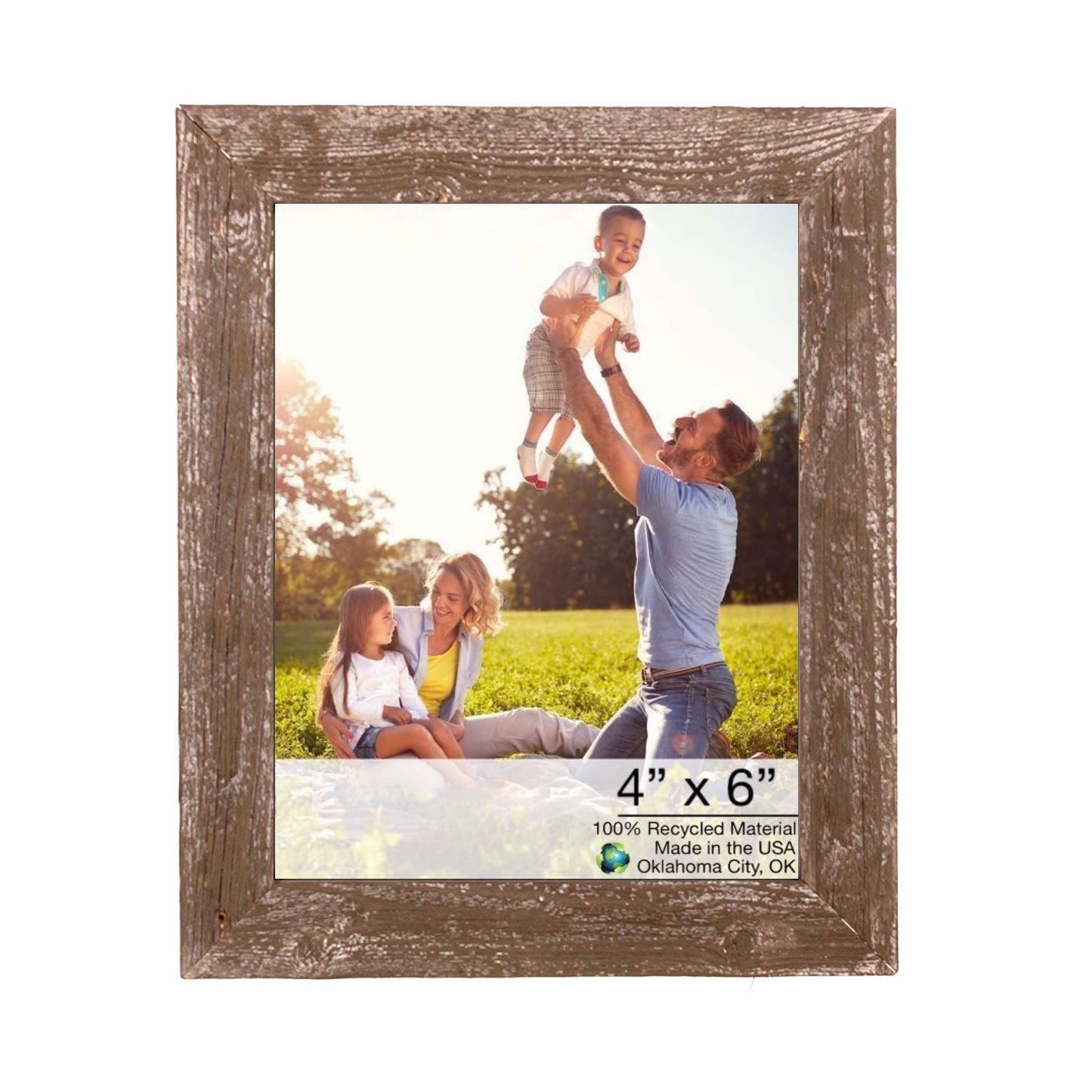 4” X 6” Rustic Farmhouse Espresso Wood Frame