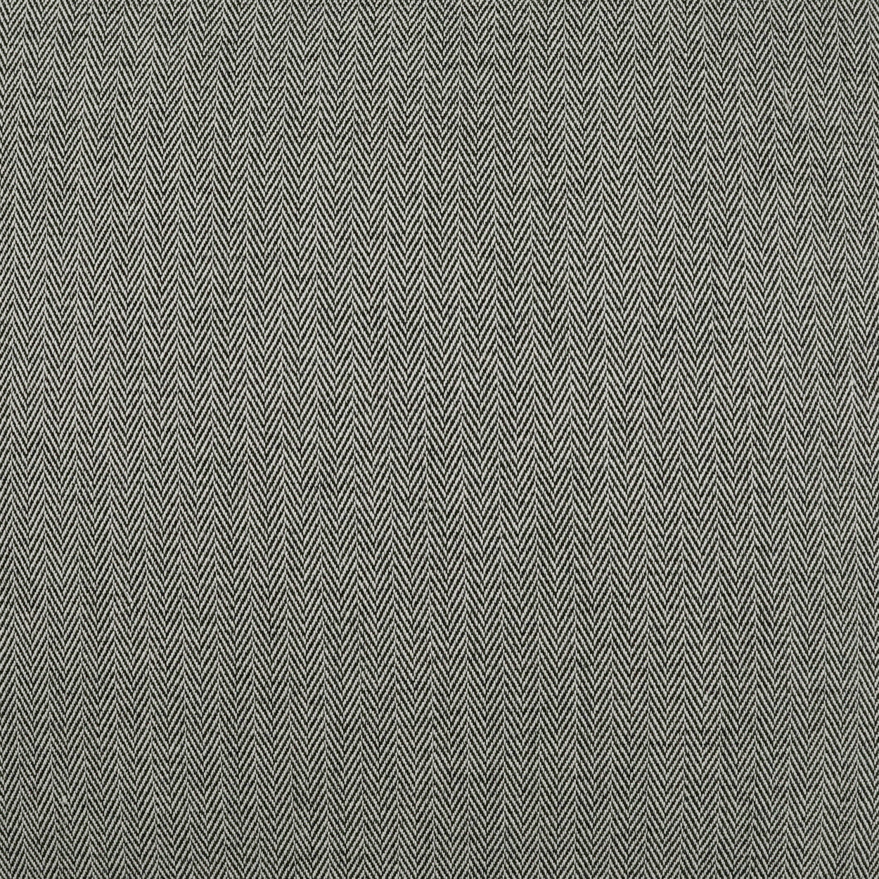 Gray and black herringbone tweed fabric with a textured woven pattern.