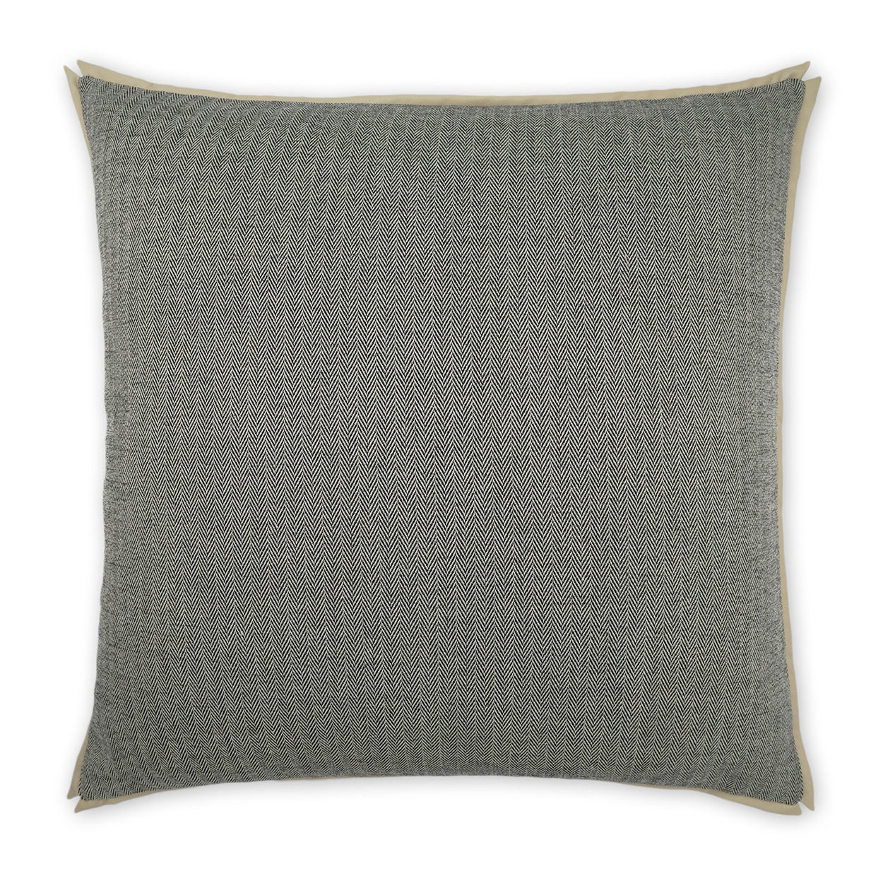 D.V. KAP HOME   24" x 24" Ashbury Pillow - Charcoal Traditional, Chevron    - 3867-C-2424