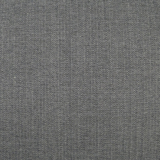 Gray herringbone fabric with subtle texture; woven tweed-style textile in neutral tones.