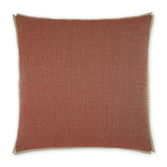 D.V. KAP HOME   24" x 24" Ashbury Pillow - Red Traditional, Chevron    - 3867-R-2424