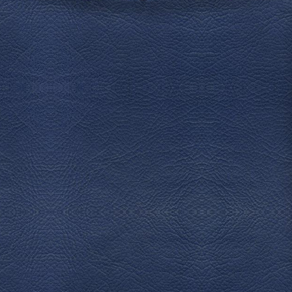 Solid Navy Blue Faux Leather Decorative Pillow Cover