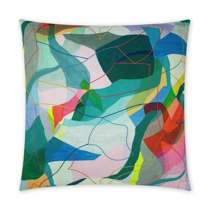 D.V. KAP HOME   24" x 24" Koones Pillow Abstract, Modern    - 3873-2424