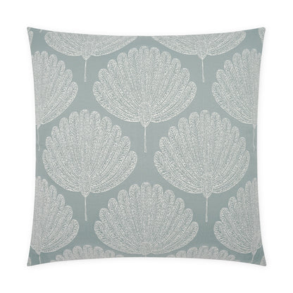 D.V. KAP HOME   24" x 24" Kita Pillow - Aqua Global, Floral    - 3874-A-2424