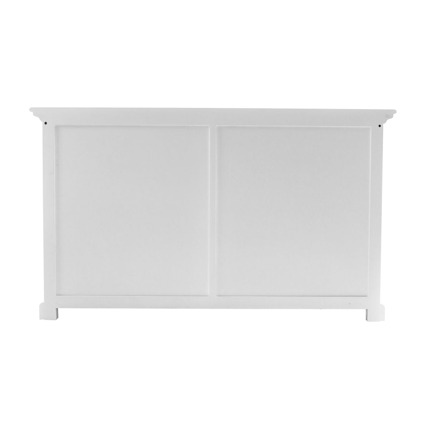 57" White Solid Wood Six Drawer Sideboard