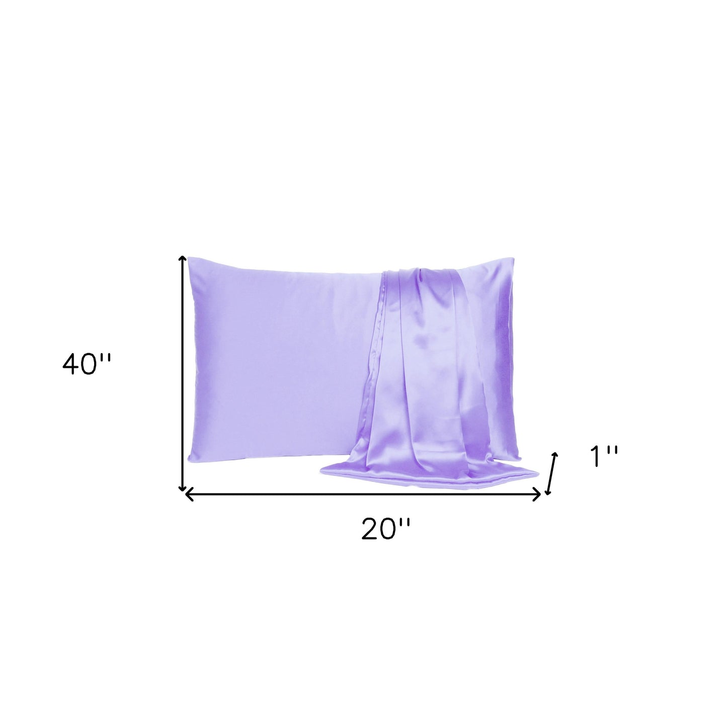 Purple Dreamy Set Of 2 Silky Satin King Pillowcases