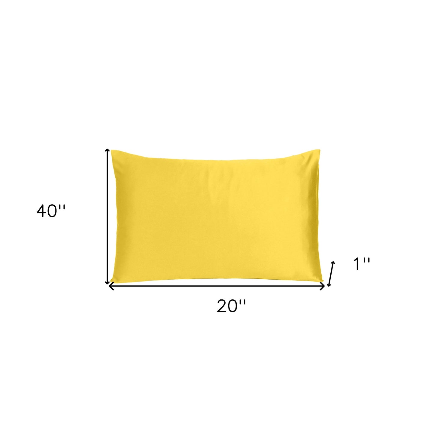 Lemon Dreamy Set Of 2 Silky Satin King Pillowcases