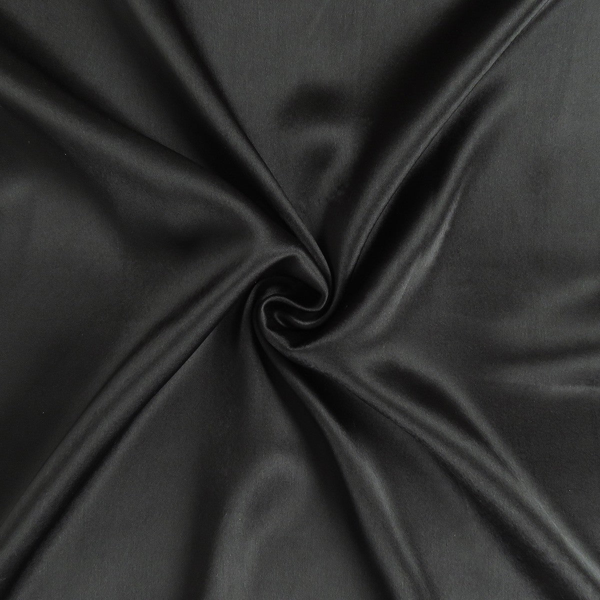 Black Dreamy Set Of 2 Silky Satin Standard Pillowcases