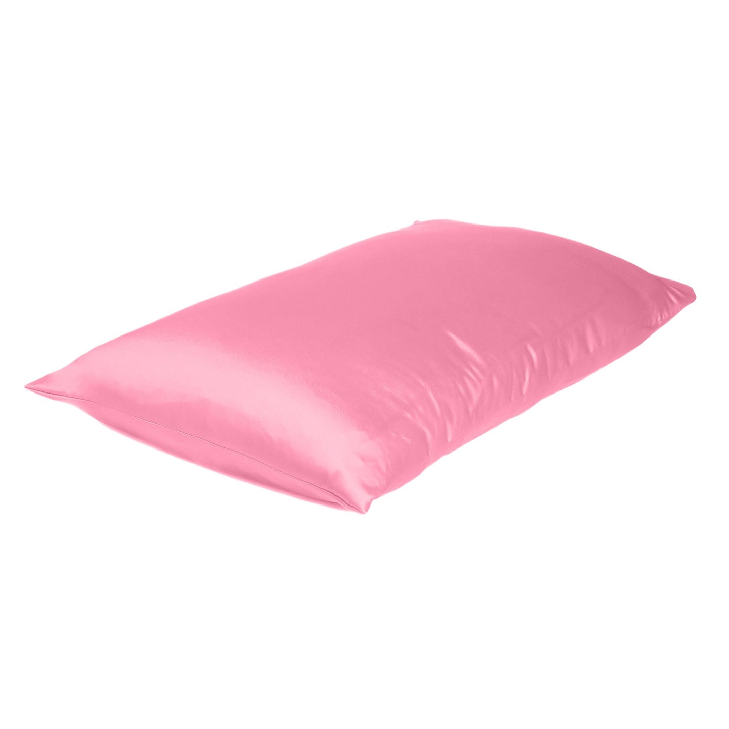 Pink Rose Dreamy Set Of 2 Silky Satin Standard Pillowcases