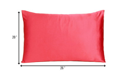 Two Piece Salmon Pink Dreamy Silky Satin Pillowcases