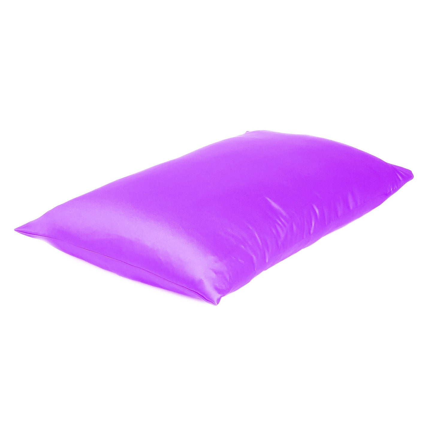 Violet Dreamy Set Of 2 Silky Satin Queen Pillowcases