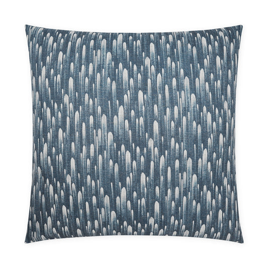 D.V. KAP HOME   24" x 24" Space Pillow - Indigo Transitional, Abstract    - 3879-I-2424