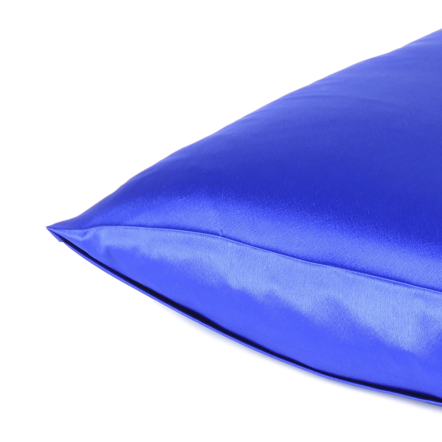 Royal Blue Dreamy Set Of 2 Silky Satin Queen Pillowcases