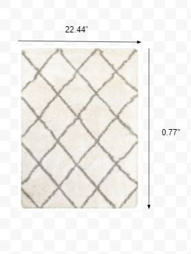 7’ X 10’ Ivory And Gray Geometric Lattice Area Rug