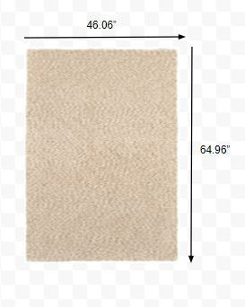 7' X 10' Modern Soft Tan Indoor Area Rug