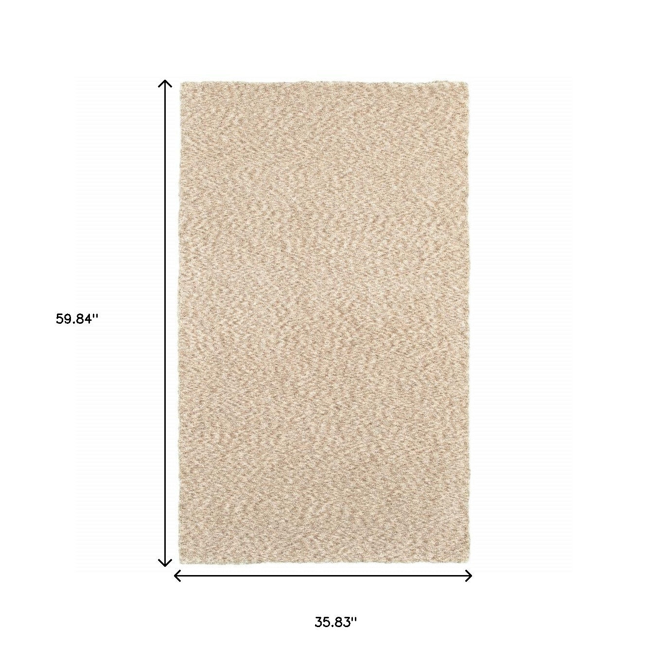 5' X 7' Modern Soft Tan Indoor Area Rug