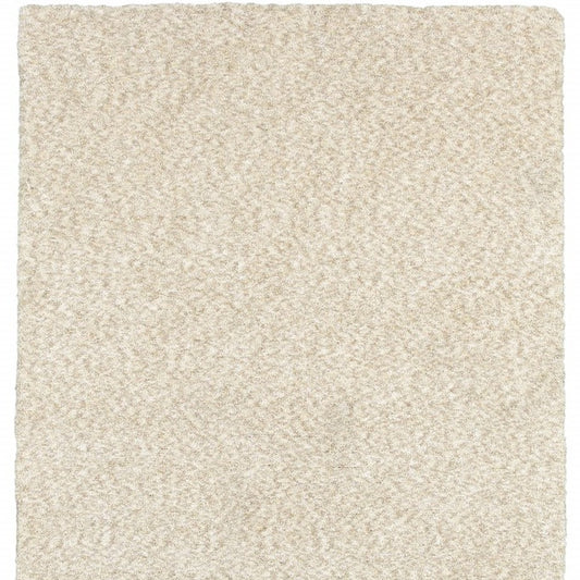 10' X 13' Modern Shag Ivory Indoor Area Rug