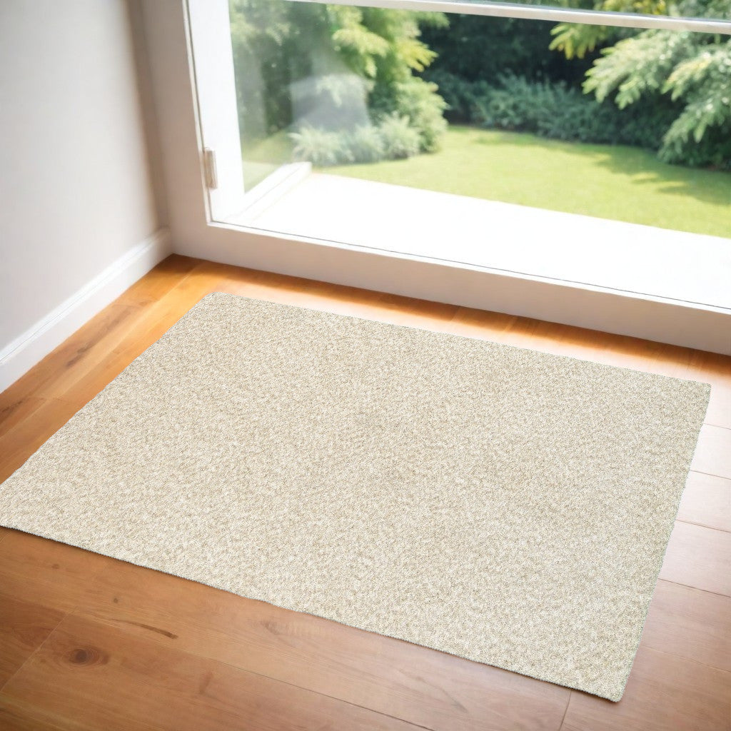 10' X 13' Modern Shag Ivory Indoor Area Rug