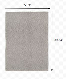 5' X 7' Modern Shaggy Soft Gray Indoor Area Rug