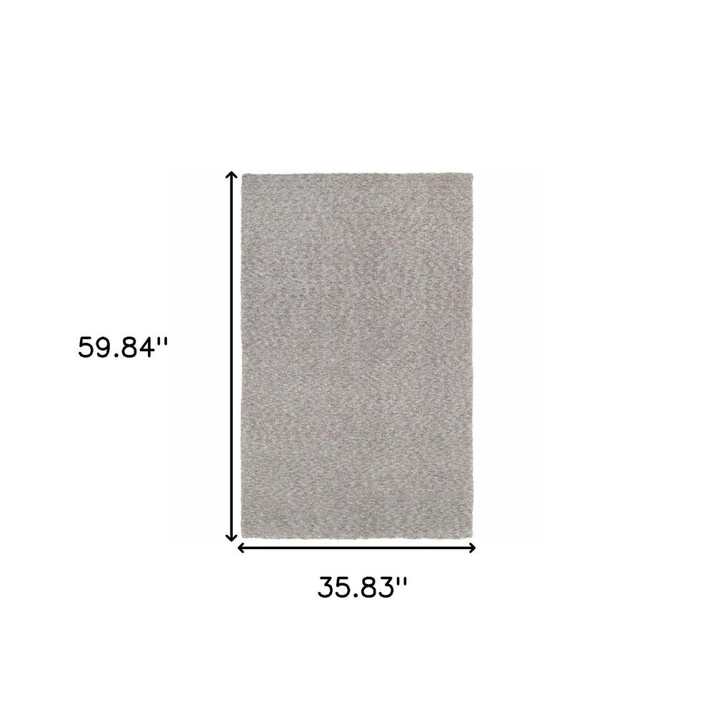 3' X 5' Modern Shaggy Soft Gray Indoor Area Rug
