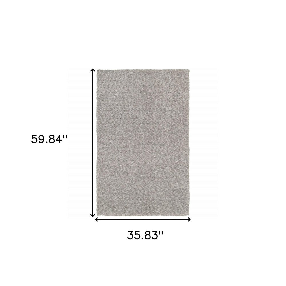 5' X 7' Modern Shaggy Soft Gray Indoor Area Rug