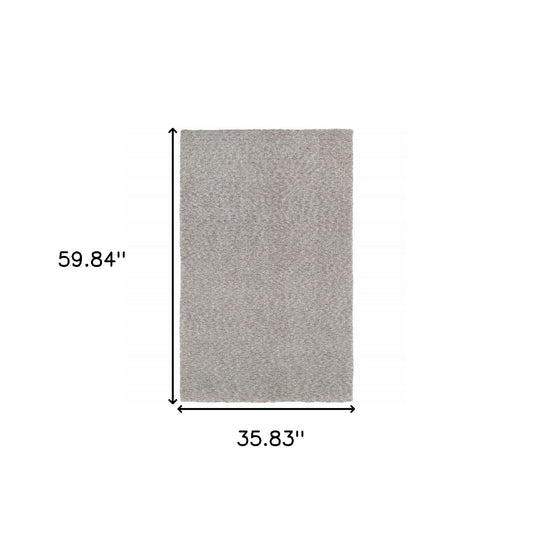 7' X 10' Modern Shaggy Soft Gray Indoor Area Rug