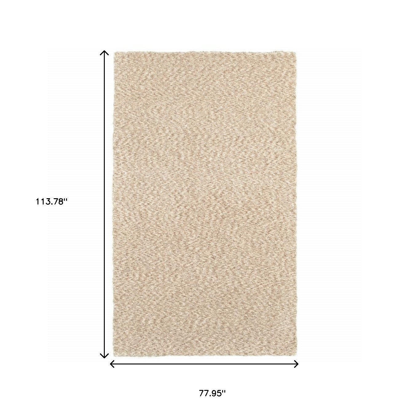 7' X 10' Modern Soft Tan Indoor Area Rug