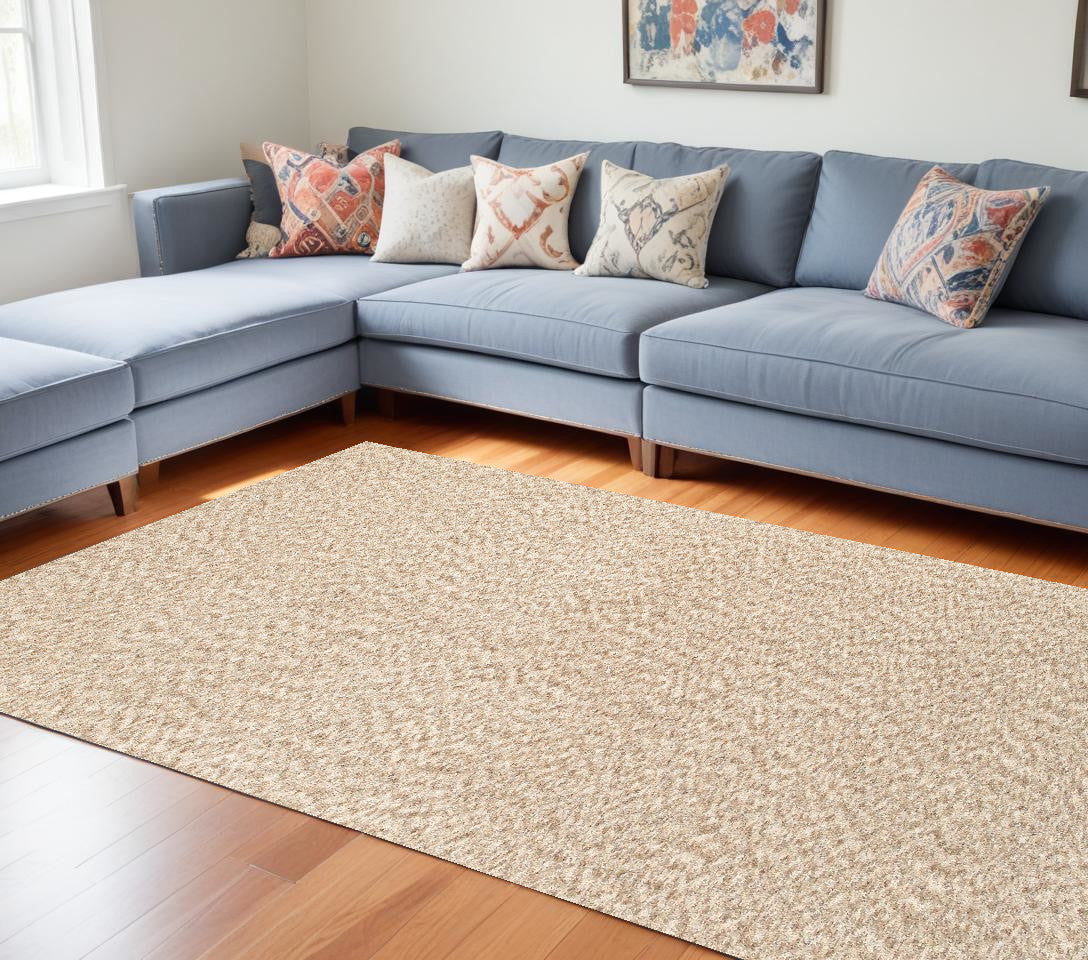 7' X 10' Modern Soft Tan Indoor Area Rug