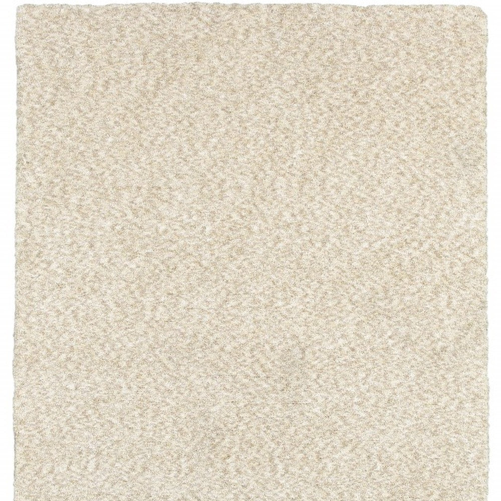 5' X 7' Modern Shag Ivory Indoor Area Rug