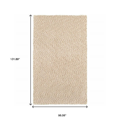 7' X 10' Modern Soft Tan Indoor Area Rug