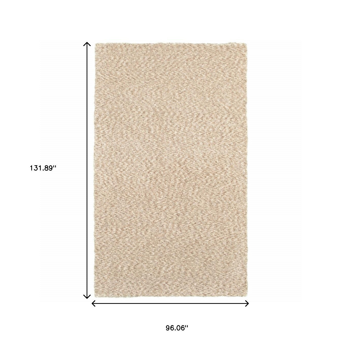 7' X 10' Modern Soft Tan Indoor Area Rug