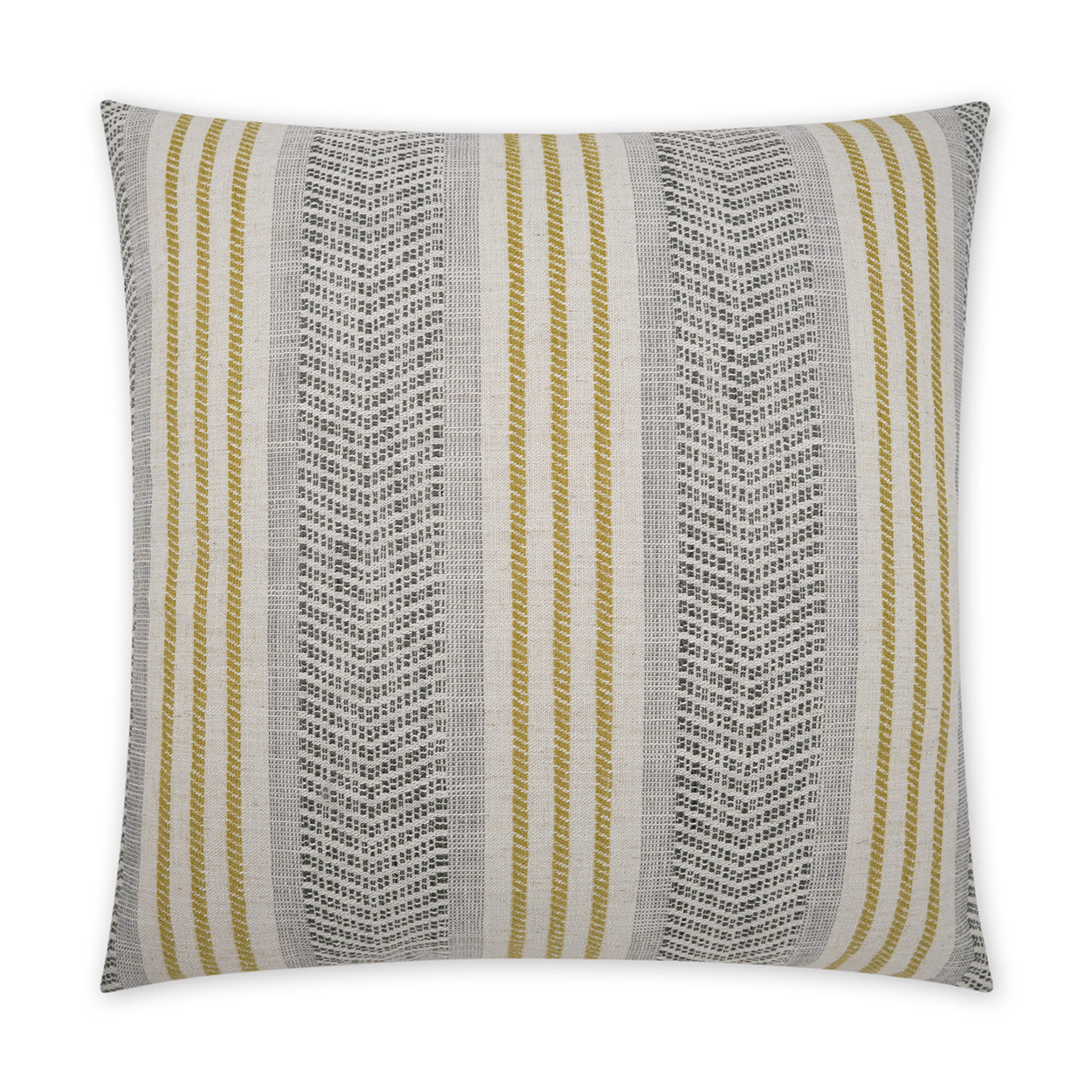 D.V. KAP HOME   24" x 24" Caleb Pillow - Dijon Global, Stripes, Beach, Farmhouse    - 3880-D-2424