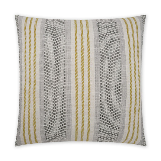 D.V. KAP HOME   24" x 24" Caleb Pillow - Dijon Global, Stripes, Beach, Farmhouse    - 3880-D-2424