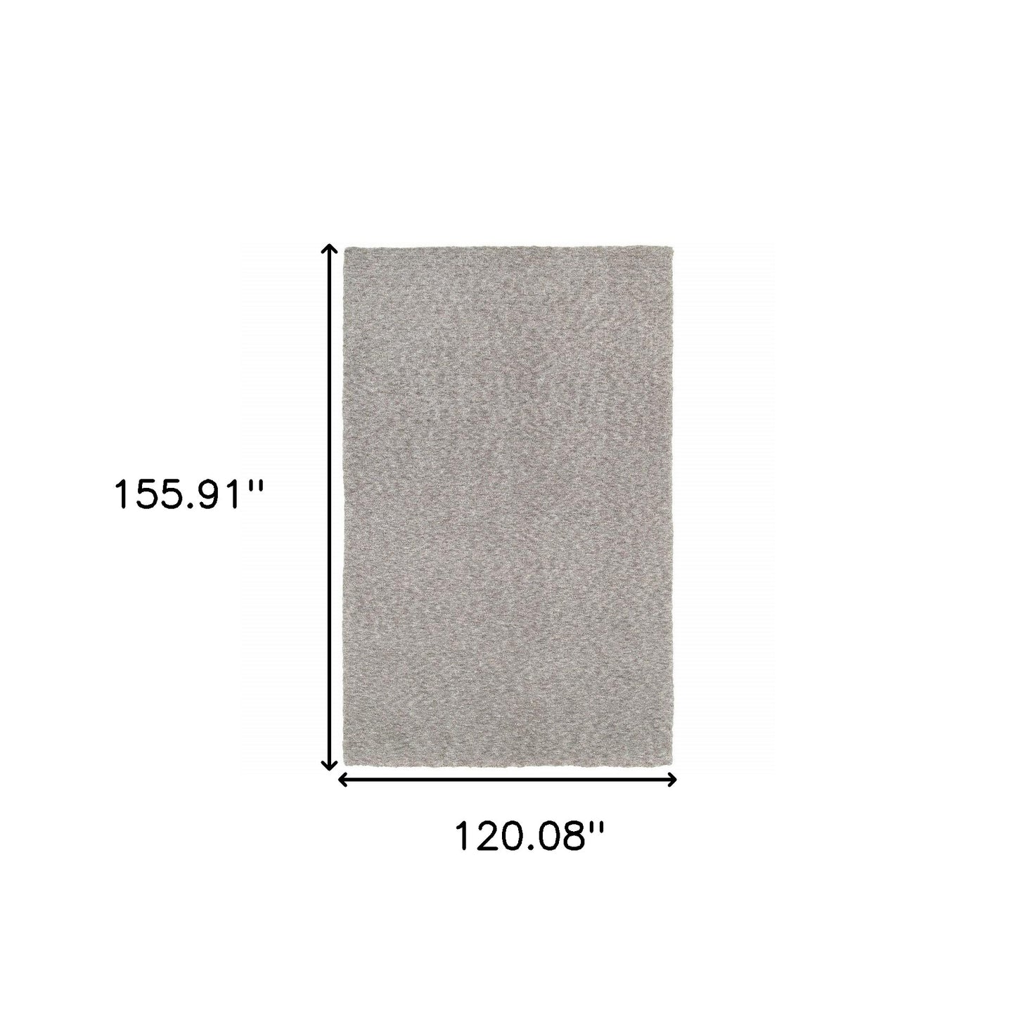 10' X 13' Modern Shaggy Soft Gray Indoor Area Rug