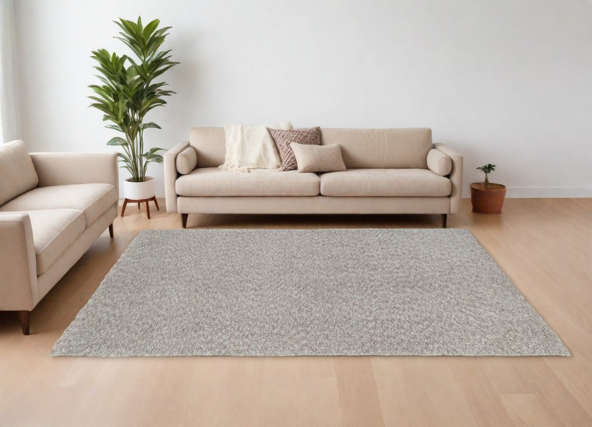 10' X 13' Modern Shaggy Soft Gray Indoor Area Rug