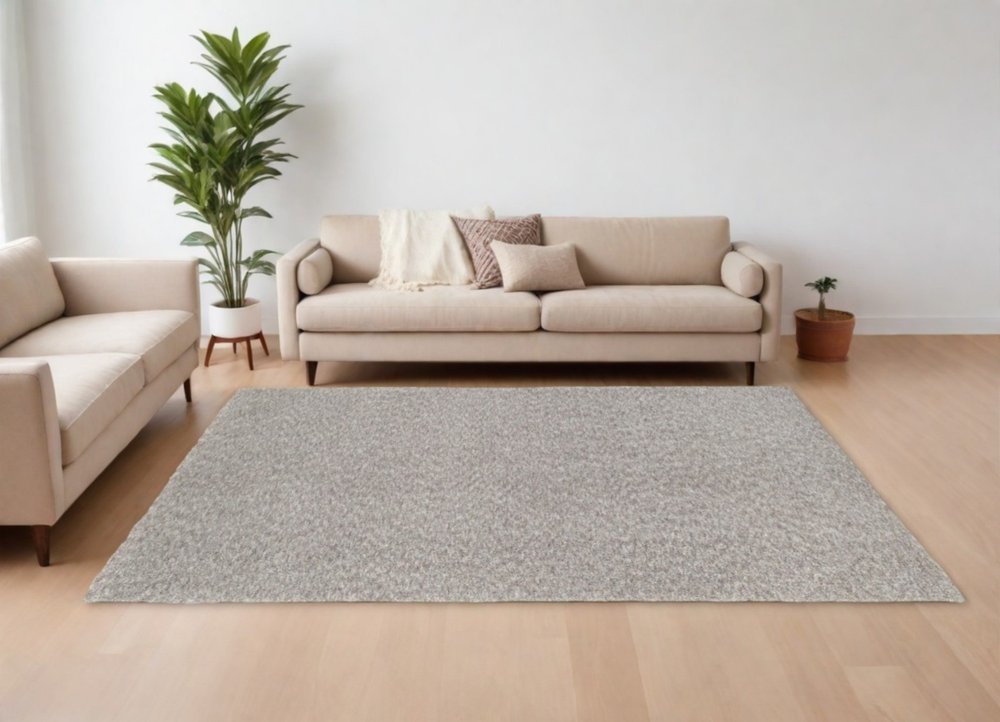 5' X 7' Modern Shaggy Soft Gray Indoor Area Rug