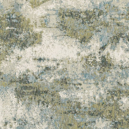 2' X 3' Blue Green Power Loom Area Rug