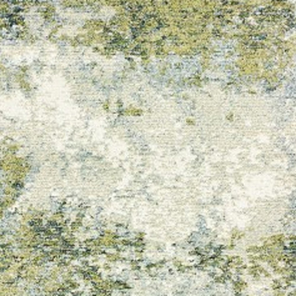 9' X 12' Blue Green Power Loom Area Rug