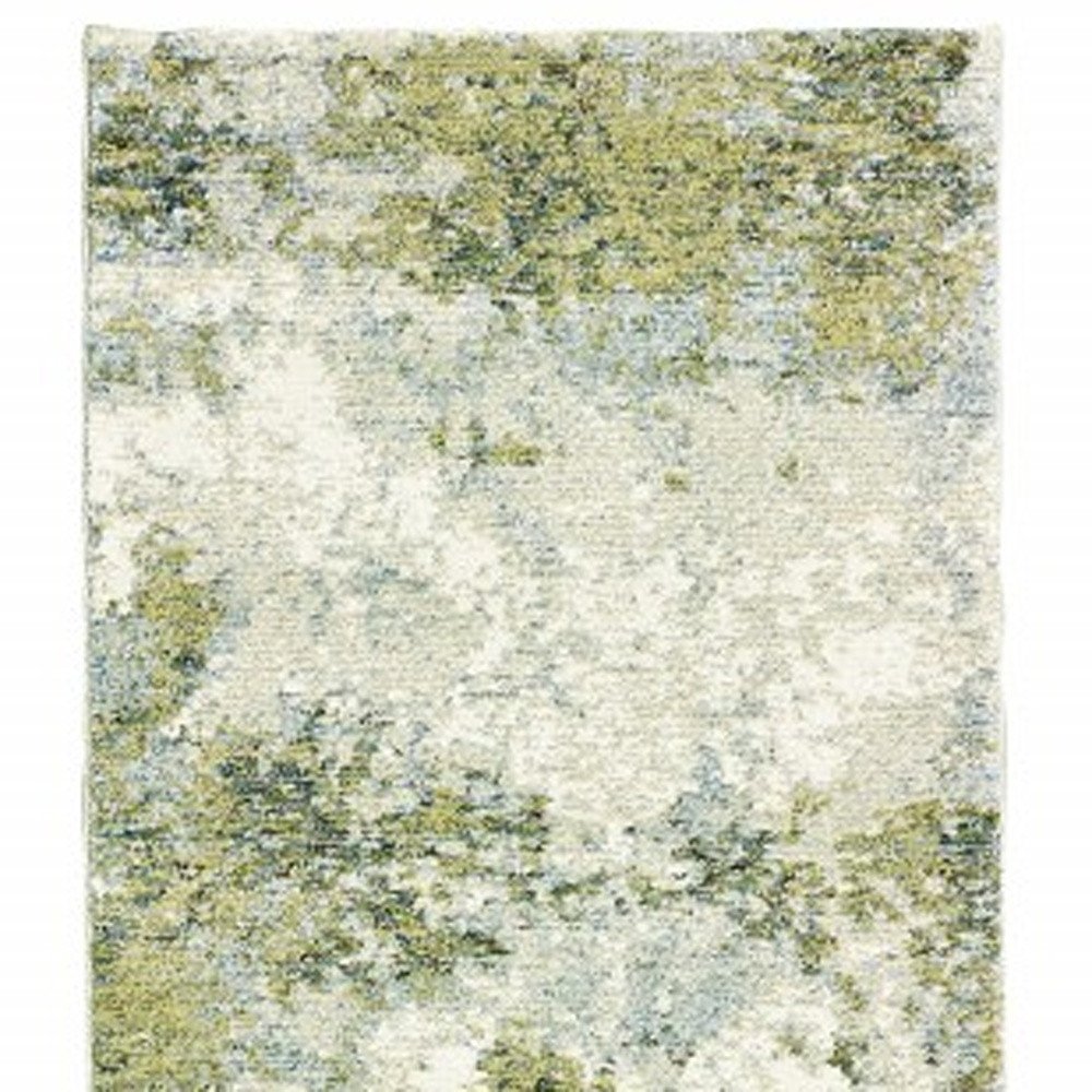 2' X 3' Blue Green Power Loom Area Rug